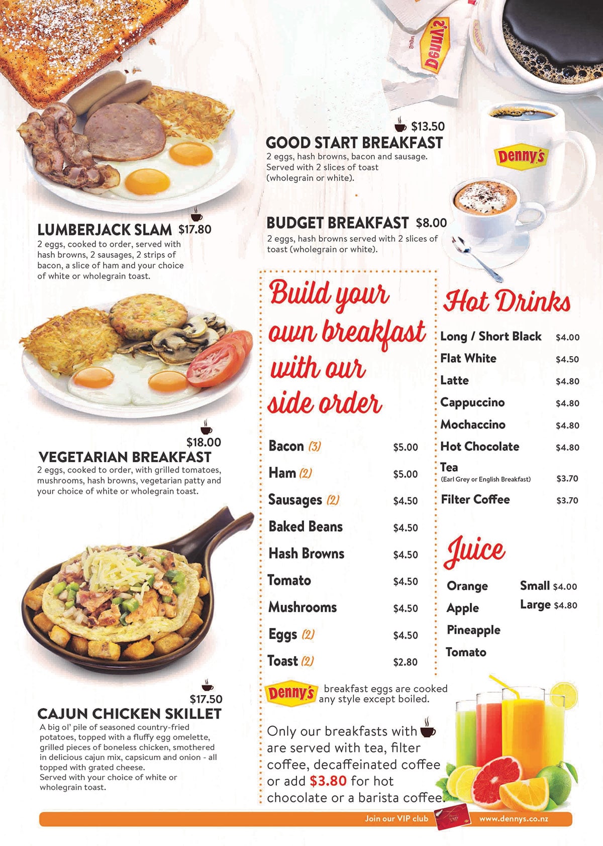 HD English Breakfast Menu  Card 